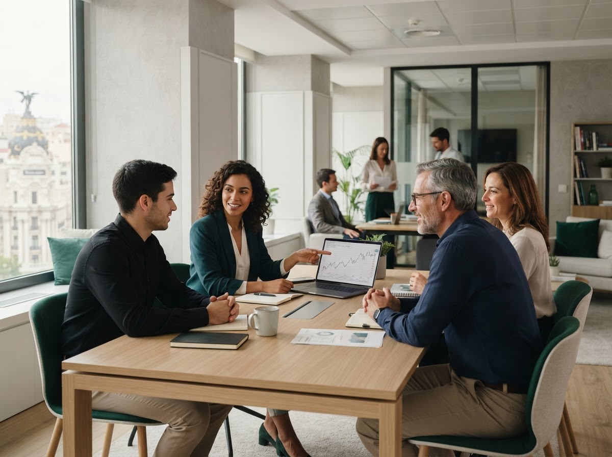 Fulcria Capital: equipo analizando modelos de optimización financiera